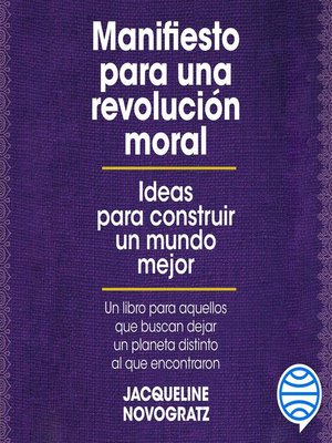 cover image of Manifiesto para una revolución moral